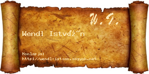 Wendl István névjegykártya
